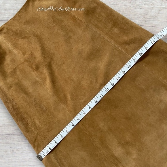 Brooks Brothers RARE buttery caramel toffee suede maxi skirt *shop@iamwarrior - Picture 8 of 11